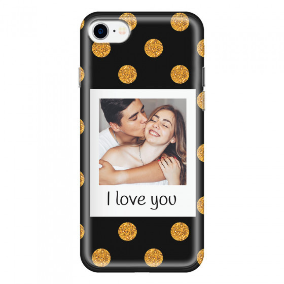 APPLE - iPhone 7 - Soft Clear Case - Single Love Dots Photo