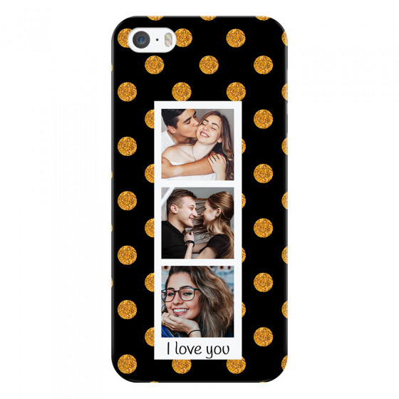 APPLE - iPhone 5S - 3D Snap Case - Triple Love Dots Photo