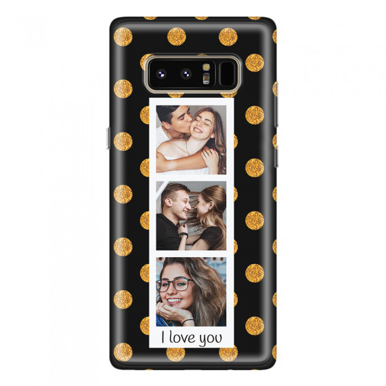 SAMSUNG - Galaxy Note 8 - Soft Clear Case - Triple Love Dots Photo