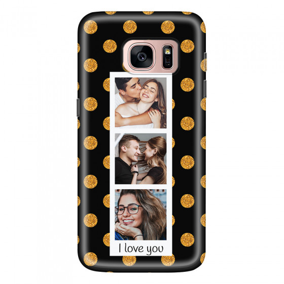 SAMSUNG - Galaxy S7 - Soft Clear Case - Triple Love Dots Photo