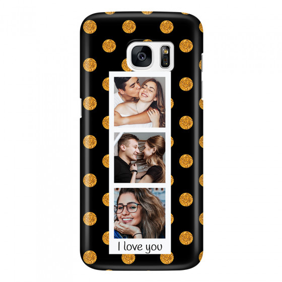 SAMSUNG - Galaxy S7 Edge - 3D Snap Case - Triple Love Dots Photo