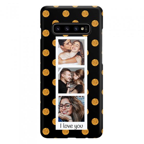SAMSUNG - Galaxy S10 - 3D Snap Case - Triple Love Dots Photo