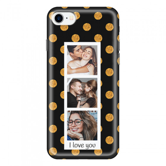 APPLE - iPhone 7 - Soft Clear Case - Triple Love Dots Photo