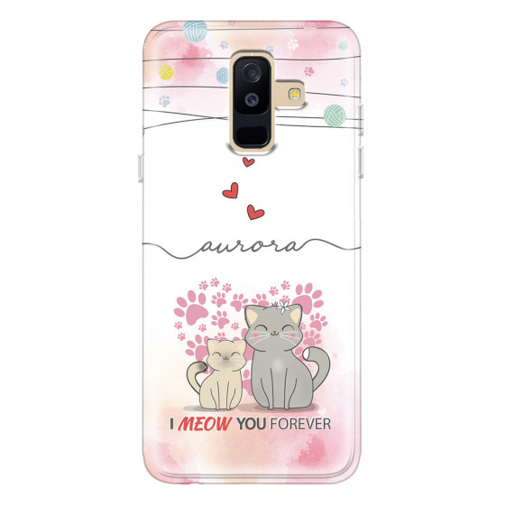SAMSUNG - Galaxy A6 Plus - Soft Clear Case - I Meow You Forever