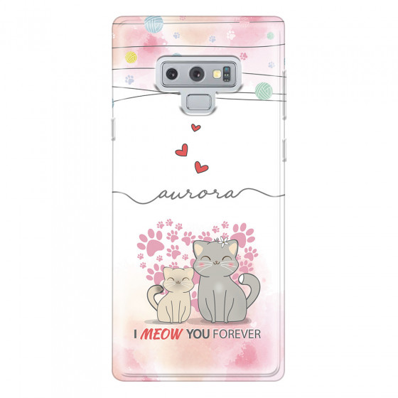 SAMSUNG - Galaxy Note 9 - Soft Clear Case - I Meow You Forever