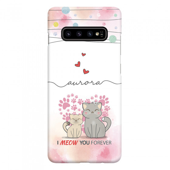 SAMSUNG - Galaxy S10 - 3D Snap Case - I Meow You Forever