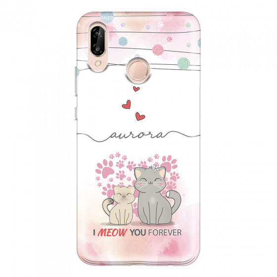 HUAWEI - P20 Lite - Soft Clear Case - I Meow You Forever