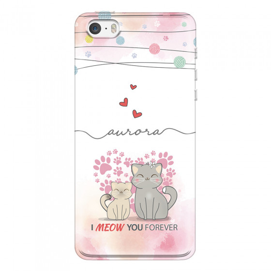 APPLE - iPhone 5S - Soft Clear Case - I Meow You Forever