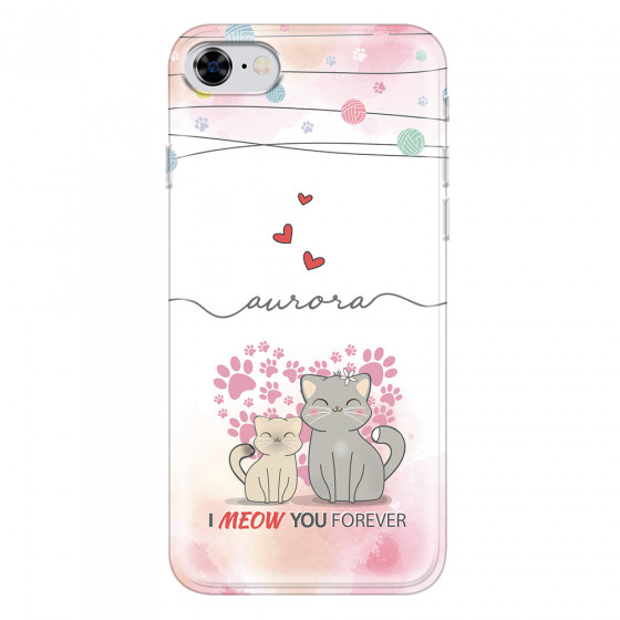 APPLE - iPhone 8 - Soft Clear Case - I Meow You Forever