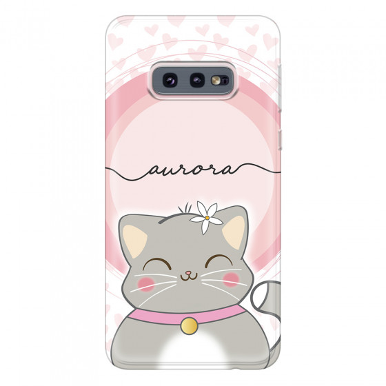 SAMSUNG - Galaxy S10e - Soft Clear Case - Kitten Handwritten
