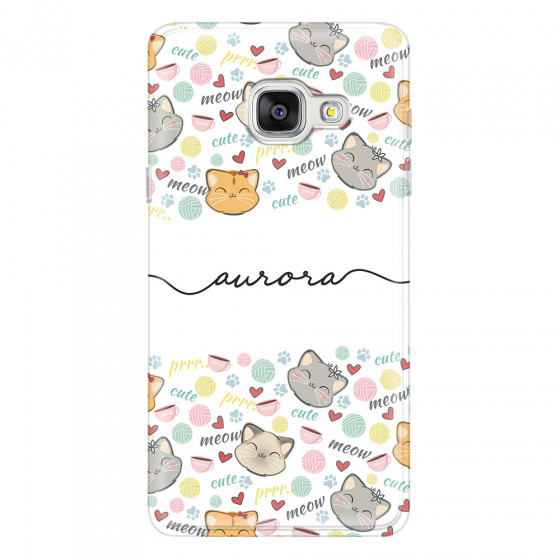 SAMSUNG - Galaxy A5 2017 - Soft Clear Case - Cute Kitten Pattern