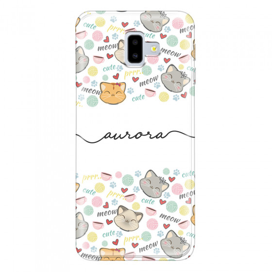 SAMSUNG - Galaxy J6 Plus - Soft Clear Case - Cute Kitten Pattern