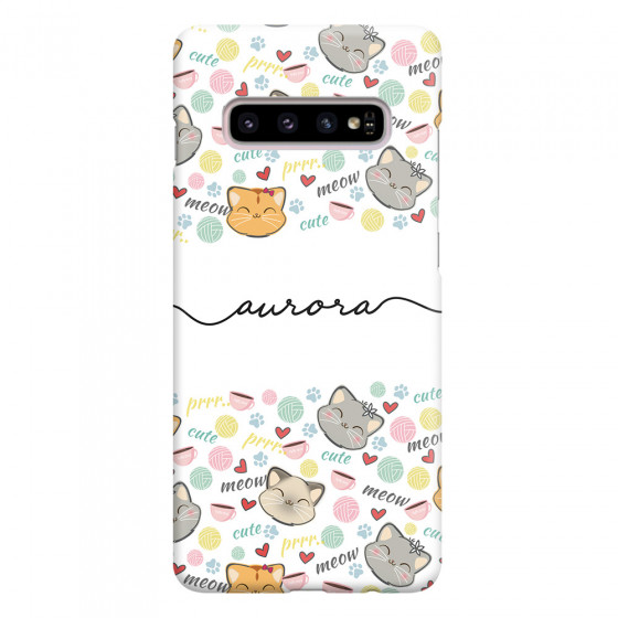 SAMSUNG - Galaxy S10 Plus - 3D Snap Case - Cute Kitten Pattern