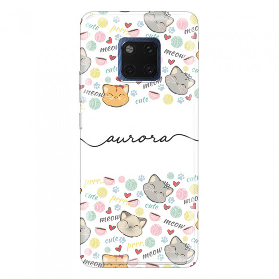 HUAWEI - Mate 20 Pro - Soft Clear Case - Cute Kitten Pattern