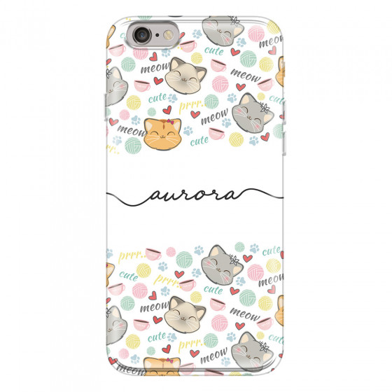 APPLE - iPhone 6S - Soft Clear Case - Cute Kitten Pattern