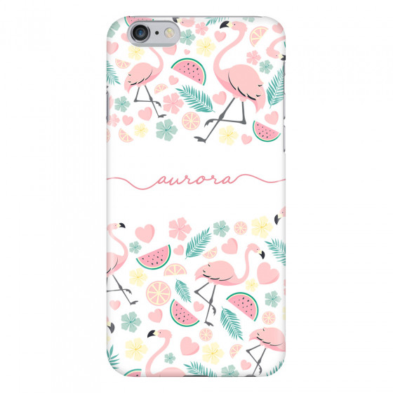 APPLE - iPhone 6S Plus - 3D Snap Case - Clear Flamingo Handwritten