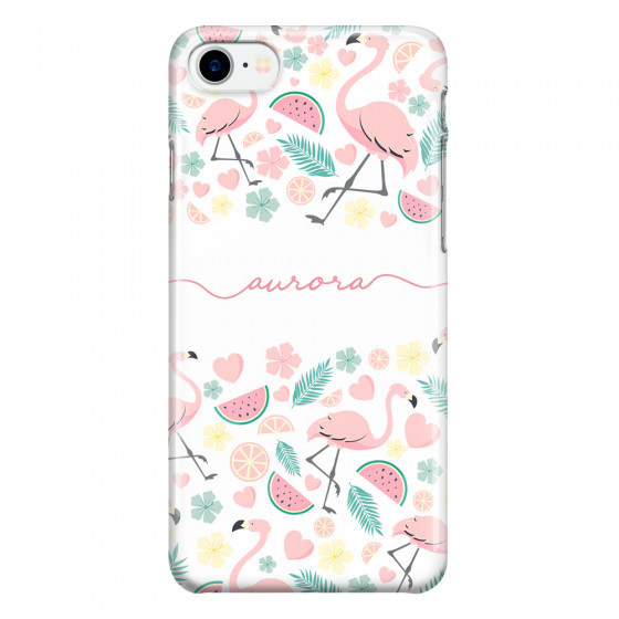 APPLE - iPhone 7 - 3D Snap Case - Clear Flamingo Handwritten