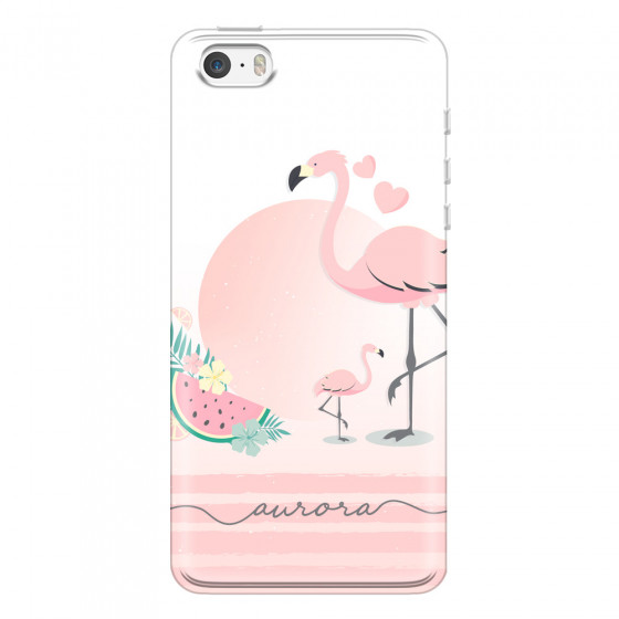 APPLE - iPhone 5S - Soft Clear Case - Flamingo Vibes Handwritten