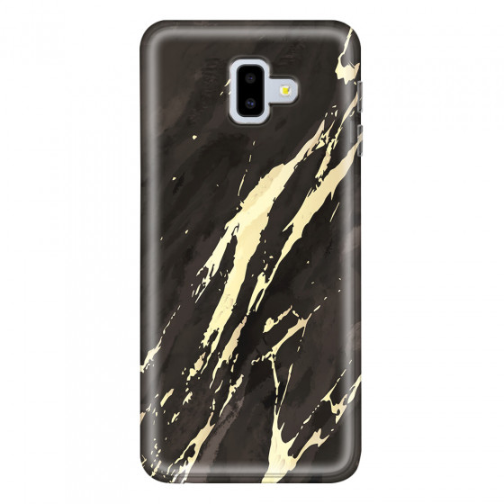 SAMSUNG - Galaxy J6 Plus - Soft Clear Case - Marble Ivory Black