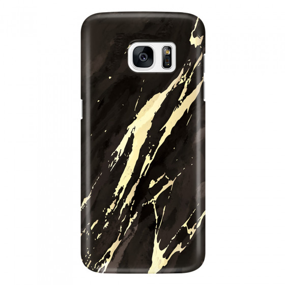 SAMSUNG - Galaxy S7 Edge - 3D Snap Case - Marble Ivory Black