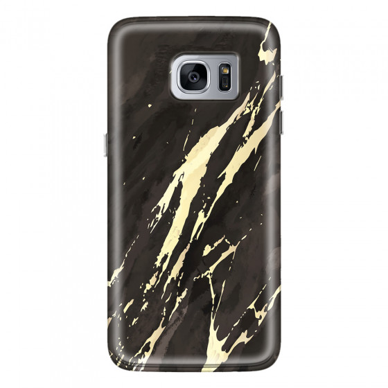 SAMSUNG - Galaxy S7 Edge - Soft Clear Case - Marble Ivory Black