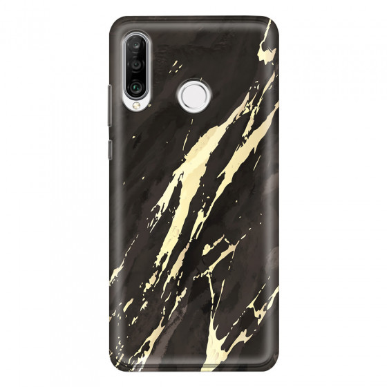HUAWEI - P30 Lite - Soft Clear Case - Marble Ivory Black