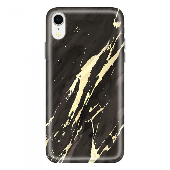 APPLE - iPhone XR - Soft Clear Case - Marble Ivory Black