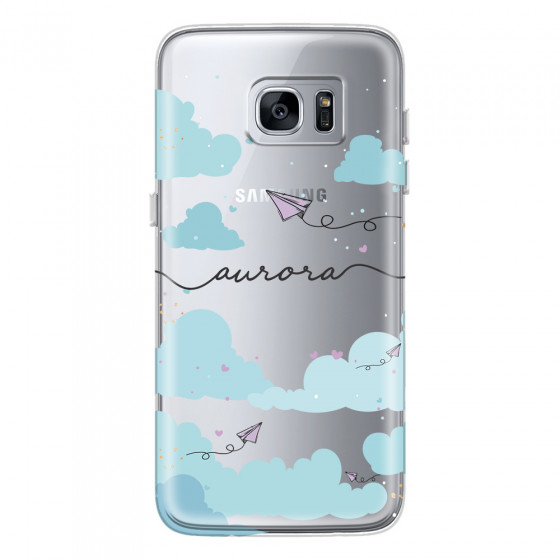 SAMSUNG - Galaxy S7 Edge - Soft Clear Case - Up in the Clouds