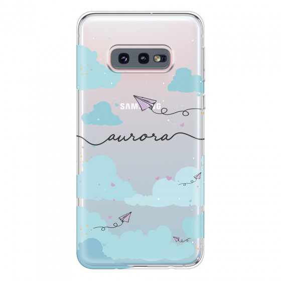 SAMSUNG - Galaxy S10e - Soft Clear Case - Up in the Clouds