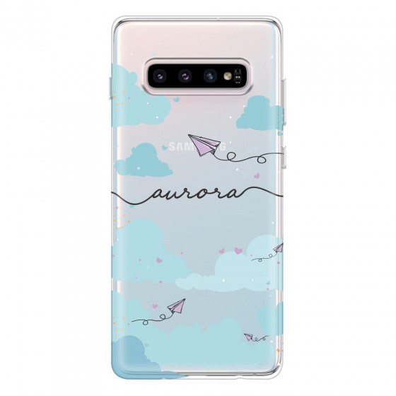 SAMSUNG - Galaxy S10 - Soft Clear Case - Up in the Clouds