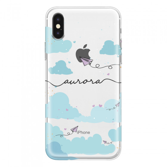 APPLE - iPhone XS Max - Soft Clear Case - Up in the Clouds