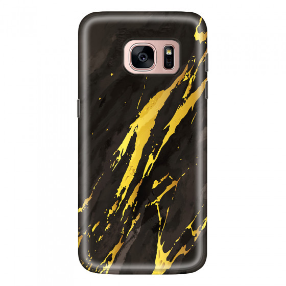 SAMSUNG - Galaxy S7 - Soft Clear Case - Marble Castle Black