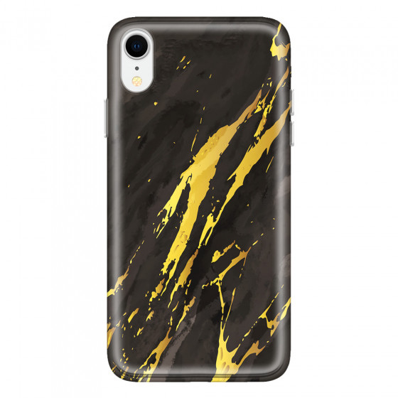 APPLE - iPhone XR - Soft Clear Case - Marble Castle Black