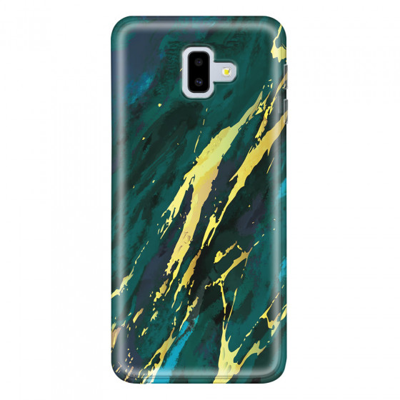 SAMSUNG - Galaxy J6 Plus - Soft Clear Case - Marble Emerald Green