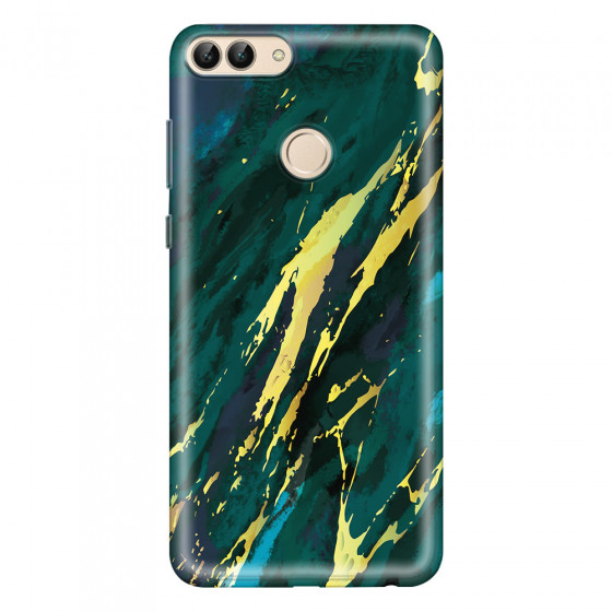 HUAWEI - P Smart 2018 - Soft Clear Case - Marble Emerald Green