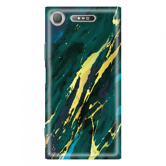 SONY - Sony XZ1 - Soft Clear Case - Marble Emerald Green