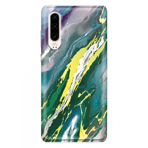 HUAWEI - P30 - Soft Clear Case - Marble Rainforest Green