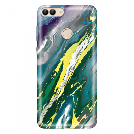 HUAWEI - P Smart 2018 - Soft Clear Case - Marble Rainforest Green