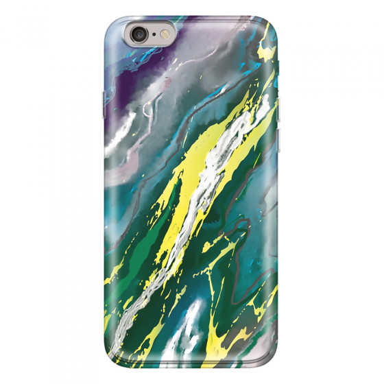 APPLE - iPhone 6S Plus - Soft Clear Case - Marble Rainforest Green
