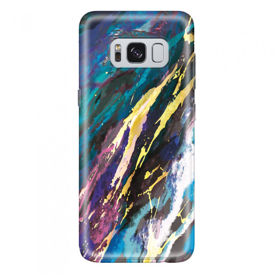 SAMSUNG - Galaxy S8 Plus - Soft Clear Case - Marble Bahama Blue