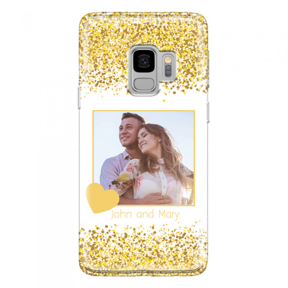 SAMSUNG - Galaxy S9 - Soft Clear Case - Gold Memories