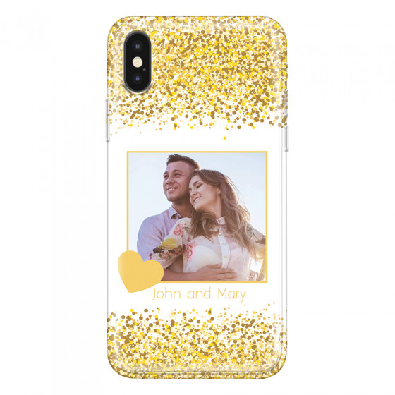 APPLE - iPhone XS Max - Soft Clear Case - Gold Memories