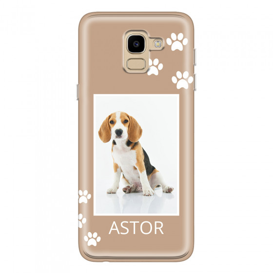 SAMSUNG - Galaxy J6 - Soft Clear Case - Puppy