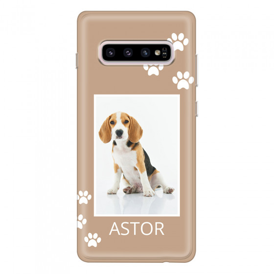 SAMSUNG - Galaxy S10 - Soft Clear Case - Puppy