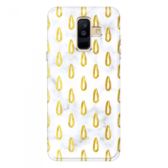 SAMSUNG - Galaxy A6 Plus - Soft Clear Case - Marble Drops
