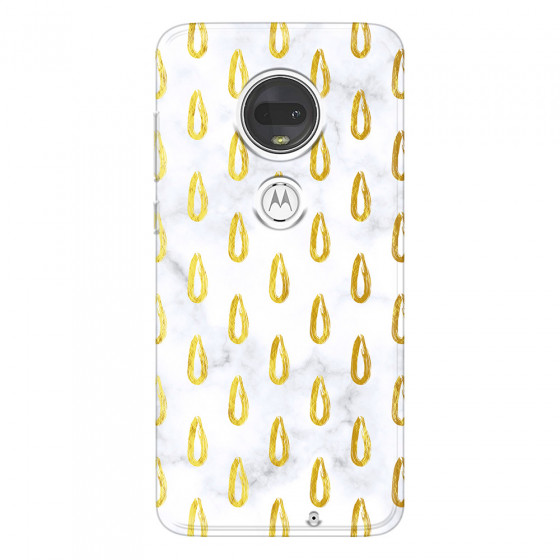 MOTOROLA by LENOVO - Moto G7 - Soft Clear Case - Marble Drops