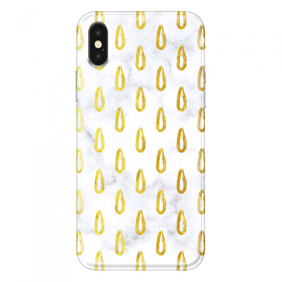 APPLE - iPhone XS Max - Soft Clear Case - Marble Drops