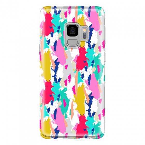 SAMSUNG - Galaxy S9 - Soft Clear Case - Paint Strokes