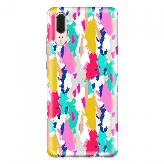 HUAWEI - P20 - Soft Clear Case - Paint Strokes