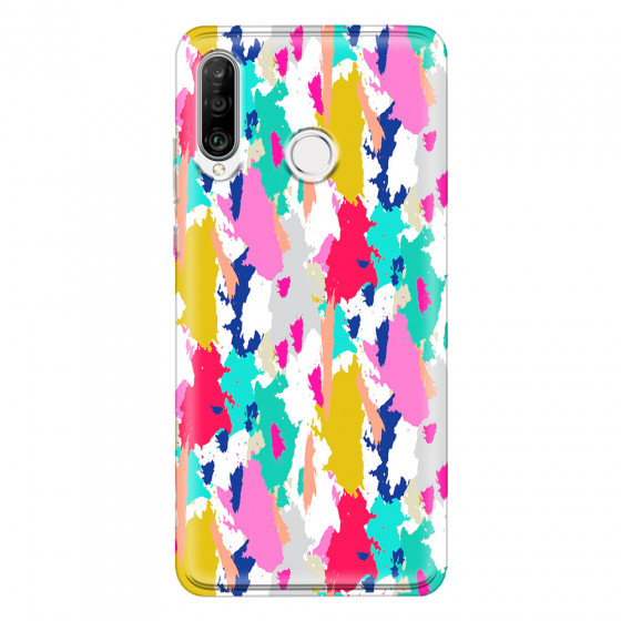HUAWEI - P30 Lite - Soft Clear Case - Paint Strokes